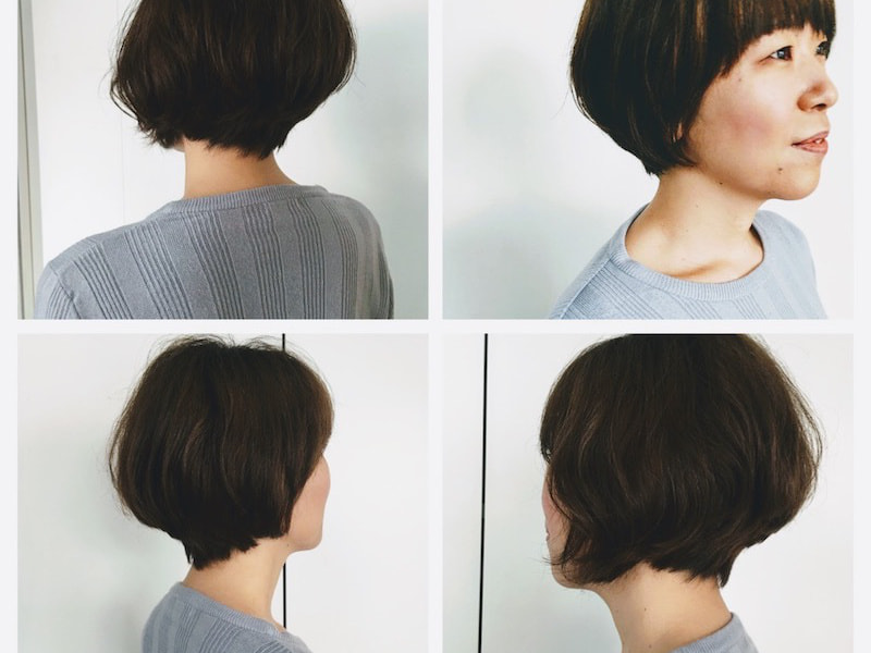 くせ毛をいかしたショートボブの女性