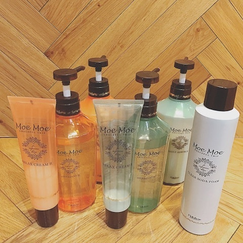 ヘッドスパ商材の陳列