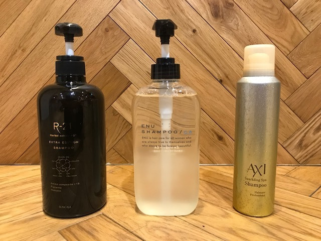 ３種類のシャンプー剤