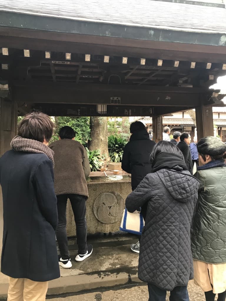 奥沢神社内のお清め場所