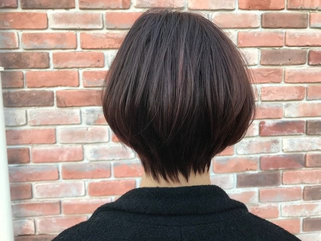 ピンクラベンダーアッシュカラーの髪型（後ろ姿）