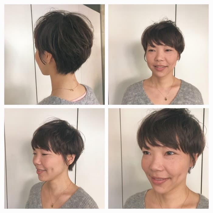 明るい白髪染めをした女性